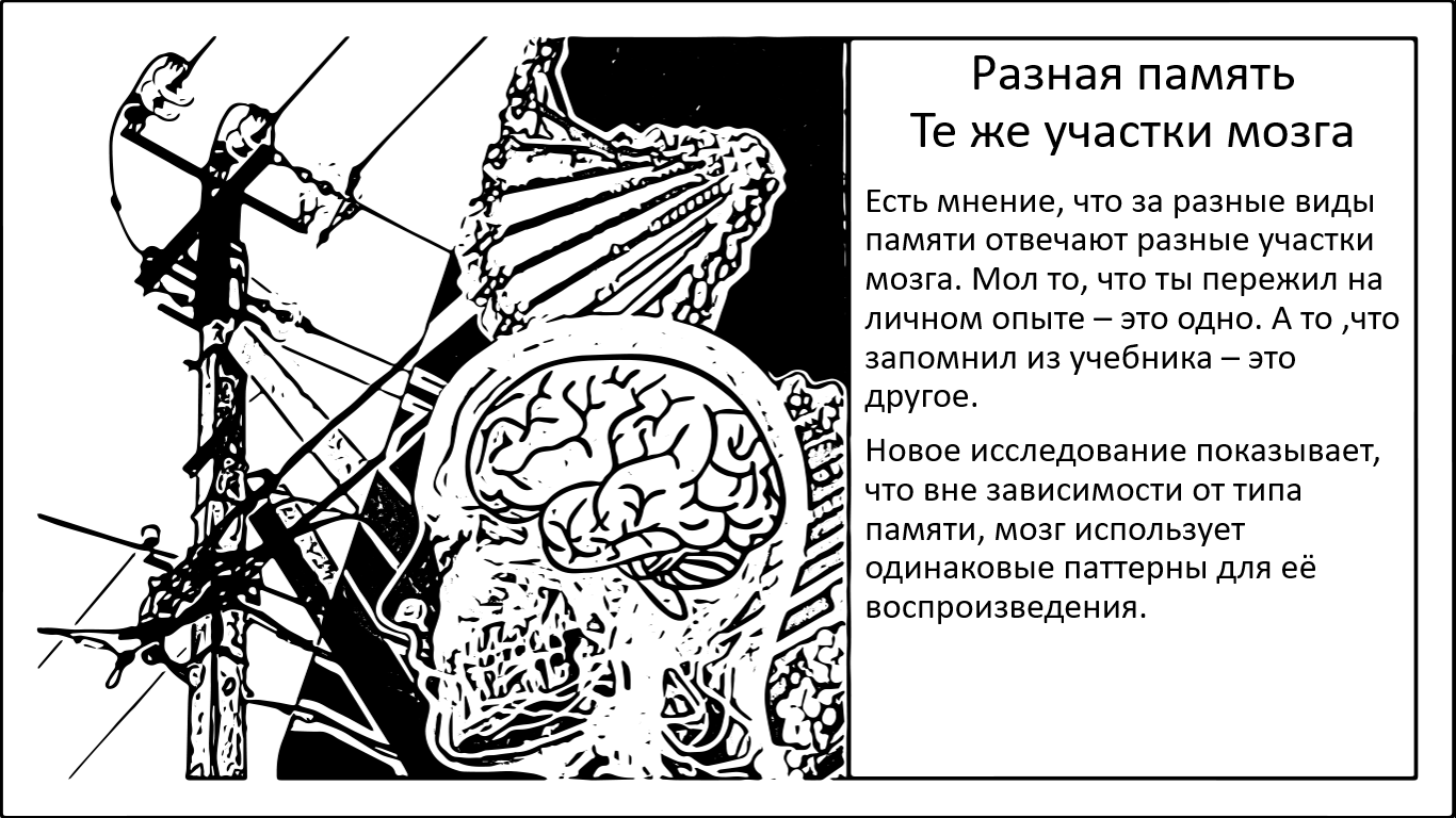 Переписывая память. Нет существенной разницы между эпизодическим и семантическим припоминанием - 1