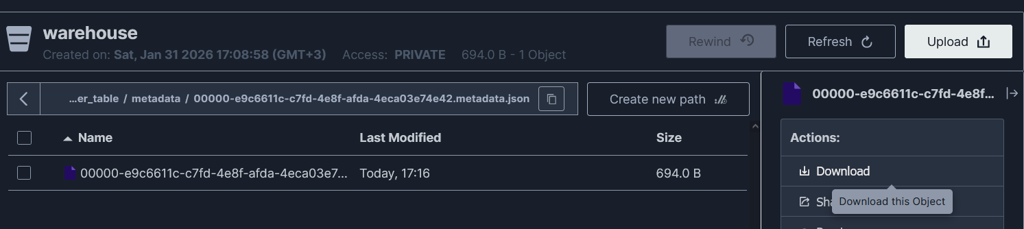 рис. 19. MinIO, как скачать файл