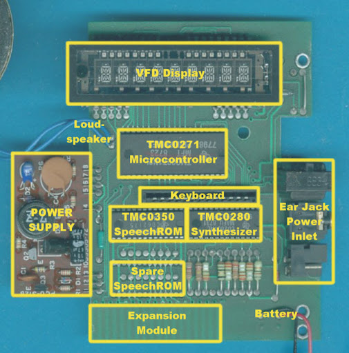 Внутренности Speak & Spell. Фото из Интернета