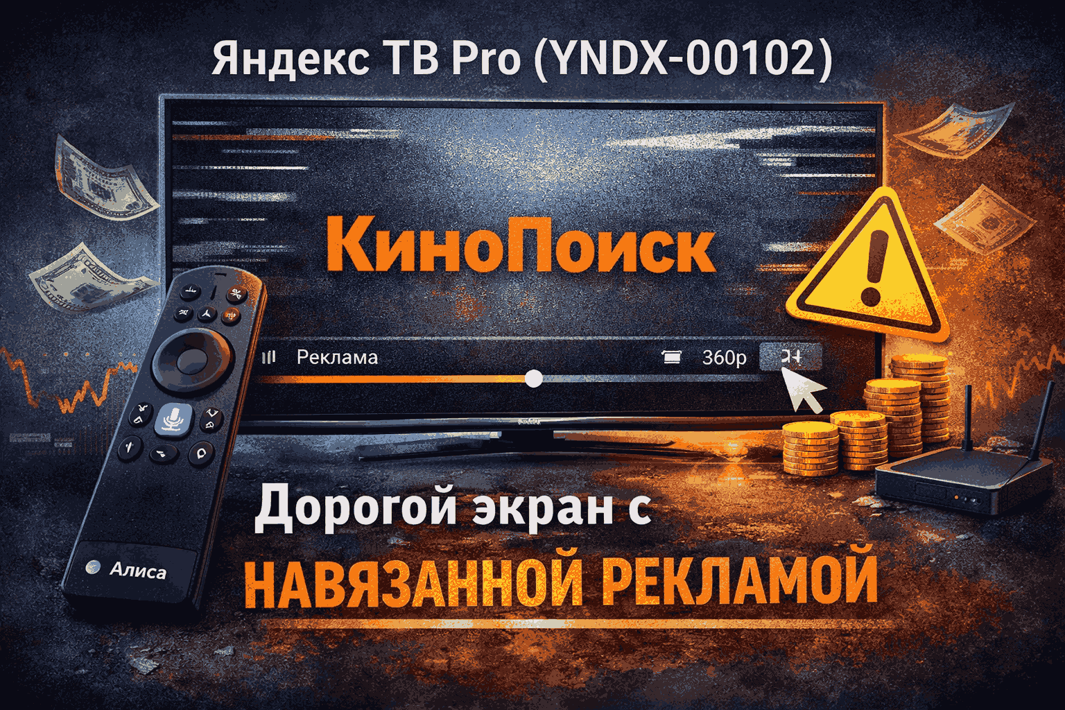 Совершенно неинформативная картинка, которая даже не обеспечивает узнаваемость обсуждаемого устройства. Автор сильно проиграл с ней — даже мыльное фото реально работающего экрана с рекламой на нём принесло бы больше доверия читателей и эффекта. 