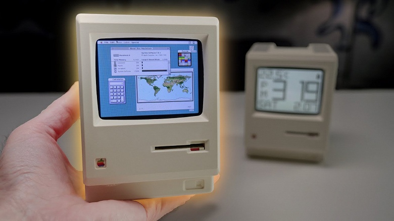 Ретро-iMac, умещающийся на ладони. Энтузиаст собрал полноценный компьютер в стиле старого ПК Apple в корпусе будильника за 30 долларов - 1 Ретро-iMac, умещающийся на ладони. Энтузиаст собрал полноценный компьютер в стиле старого ПК Apple в корпусе будильника за 30 долларов