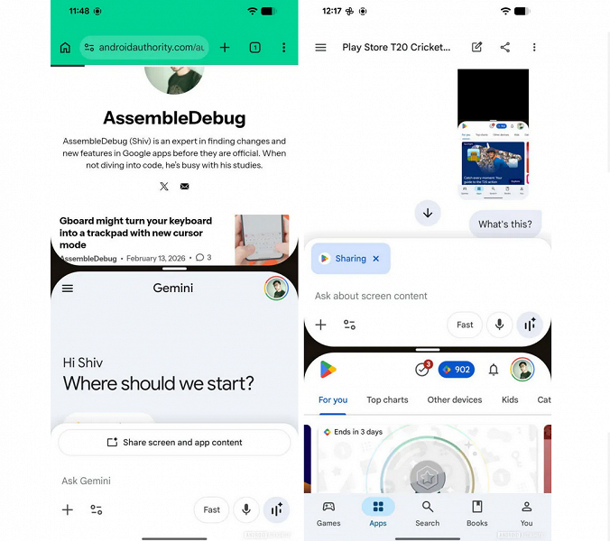ИИ-помощник Google Gemini в режиме разделённого экрана с другими приложениями заработал на смартфонах - 2 ИИ-помощник Google Gemini в режиме разделённого экрана с другими приложениями заработал на смартфонах