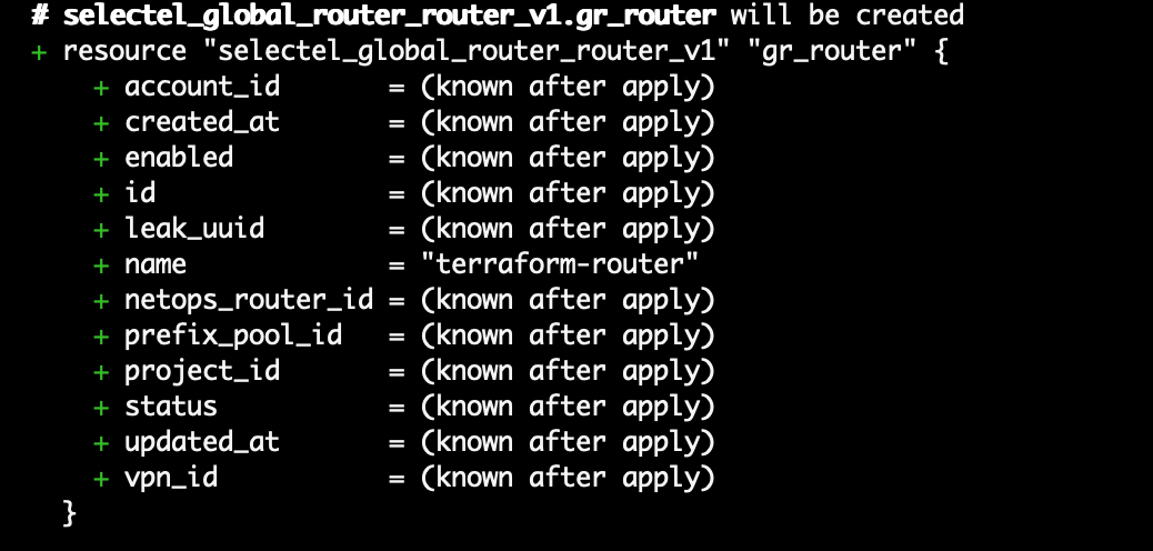 Автоматическое создание и настройка глобального роутера в облаке через Terraform Provider - 18