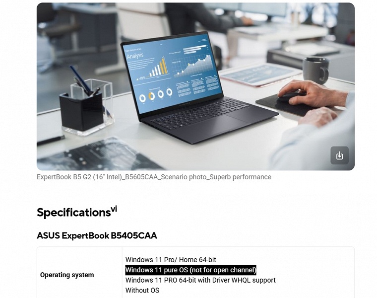Это более «чистая» версия Windows? Asus начала устанавливать на свои ноутбуки некую Windows 11 Pure - 1 Это более «чистая» версия Windows? Asus начала устанавливать на свои ноутбуки некую Windows 11 Pure