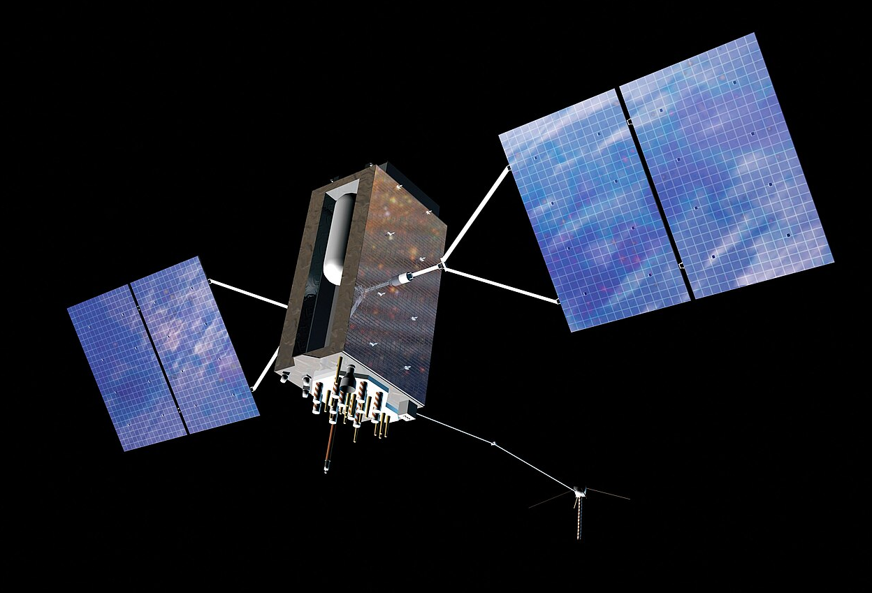 Спутник GPS block 3, весом примерно 3.5 тонны. Систему NAVSTAR американцы стали развертывать в 80х.
