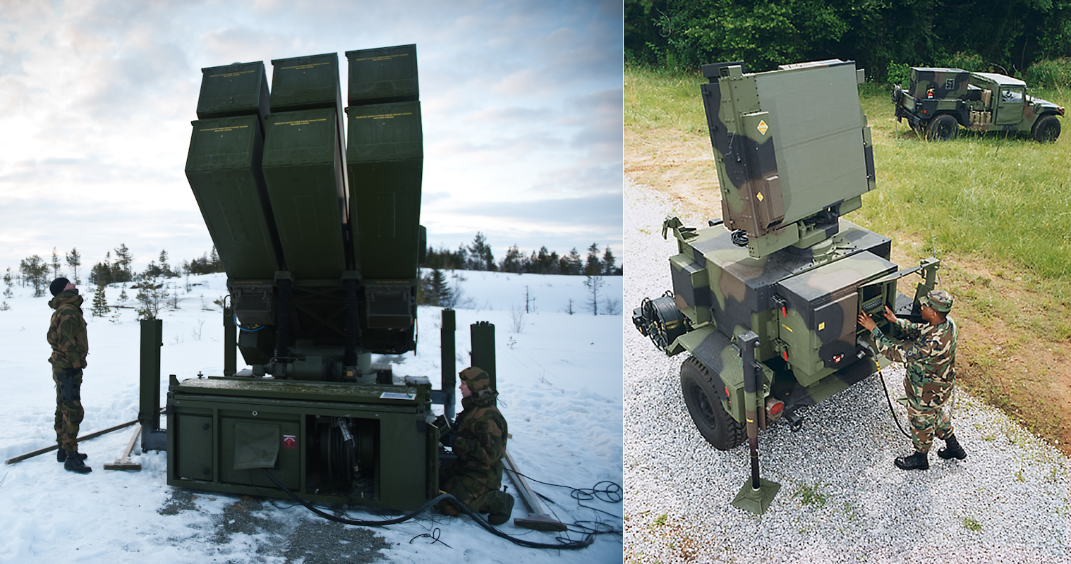 ЗРК NASAMS (1997) использующий ракеты AIM-120 AMRAAM (1991) с активными головками самонаведения.