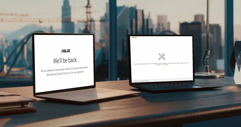 Asus и Acer просто оставили своих клиентов. Компании закрыли свои немецкие сайты и даже разделы с поддержкой