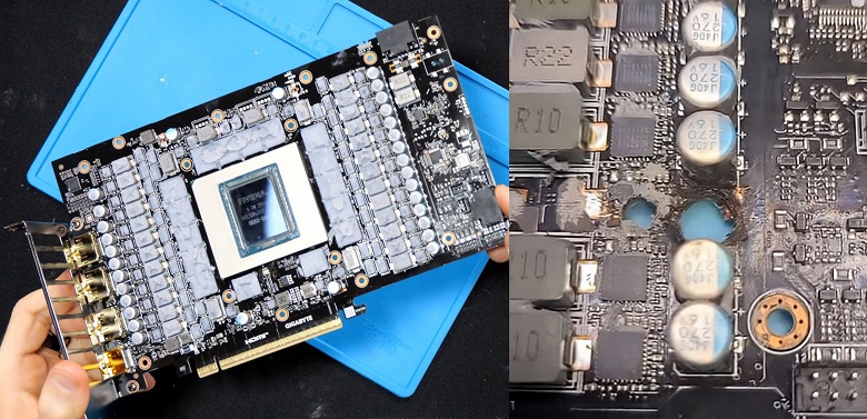 GeForce RTX 5090 сгорела через несколько дней после добавления второго разъема питания - 1 GeForce RTX 5090 сгорела через несколько дней после добавления второго разъема питания
