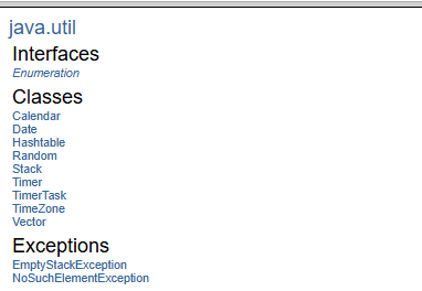 Это весь java.util в CLDC 1.0. Сравните с современной реализацией этого пакета :)