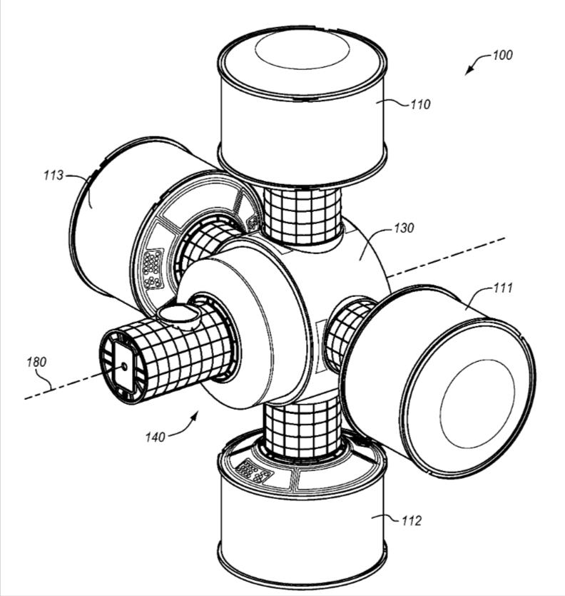 Схема из патента US10099805B2