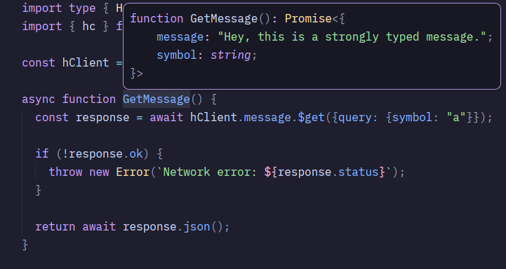  Пример использования и типизации ответов