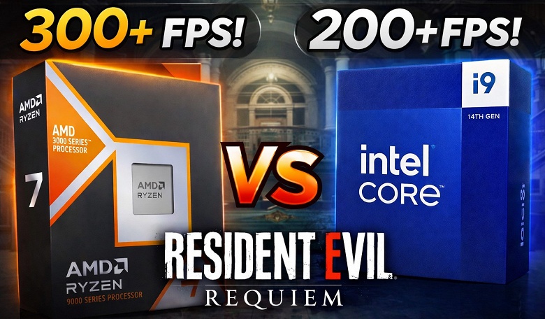Ryzen 7 9850X3D уничтожил Core i9-14900KS в Resident Evil Requiem - 1 Ryzen 7 9850X3D уничтожил Core i9-14900KS в Resident Evil Requiem