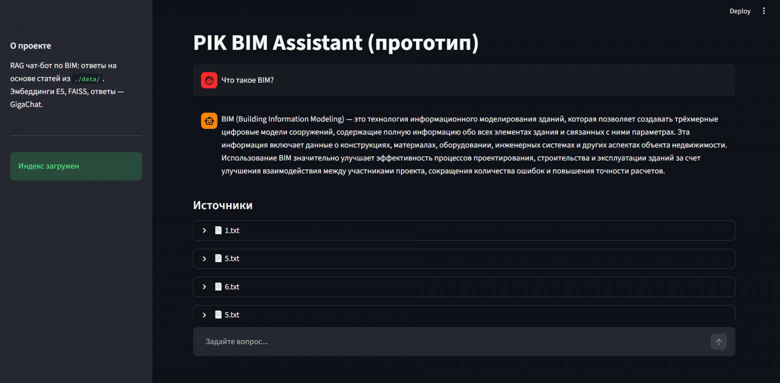Развёрнутый ответ с определением и ключевыми аспектами BIM в контексте ПИК. С источниками