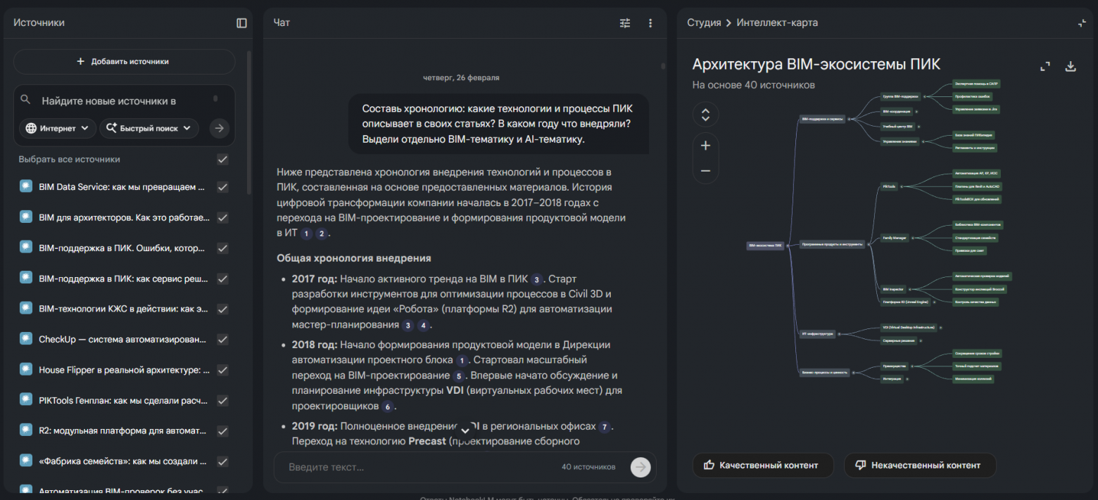Notebook LM выдал саммари по 40 статьям, а также создал удобную интеллект-карту по материалам