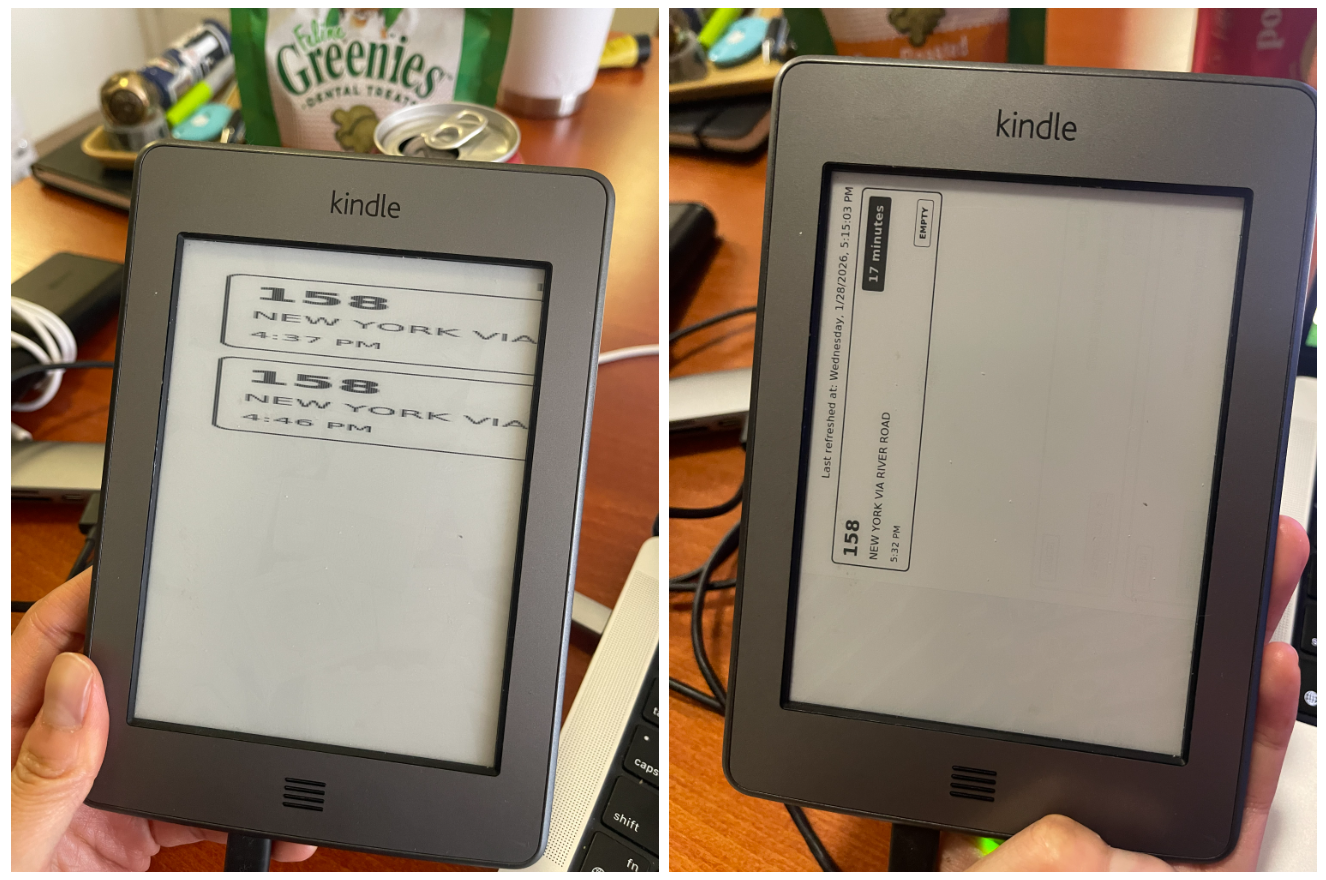 Как заставить старенькую Kindle показывать время прибытия автобусов - 10