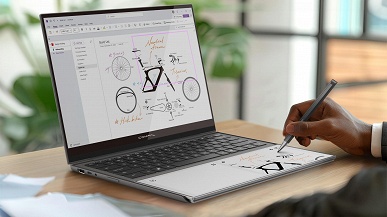 Таких ноутбуков мы ещё не видели. У Compal AI Book есть второй съёмный экран E Ink на месте тачпада, который можно смонтировать на крышку