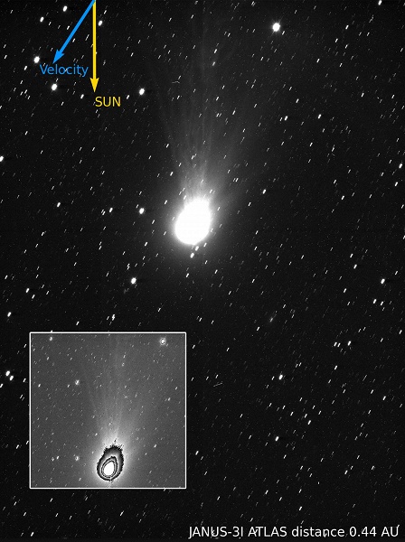 Зонд JUICE, направляющийся к Юпитеру, заснял межзвездную комету 3I/ATLAS с расстояния в 66 млн км