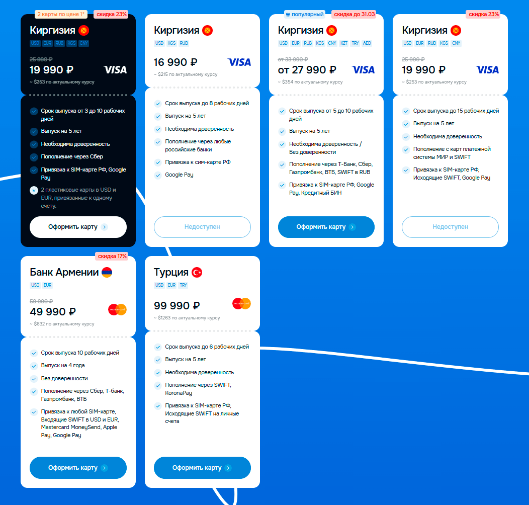 Лучшие виртуальные карты для оплаты зарубежных сервисов и расчётов за границей - 29
