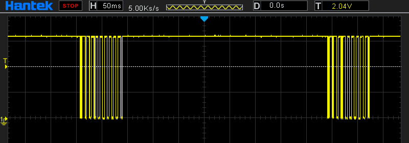 Период измерений где-то 0,5 секунды