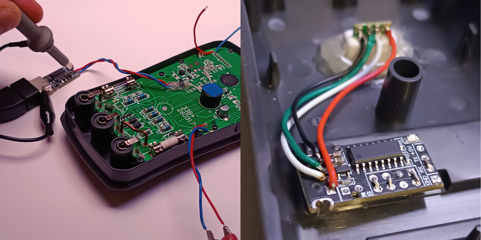Оптрон залит клеевым пистолетом во избежании пробоя на плату. Обломок отладочной платы с CH9329 прихвачен мелким винтом к корпусу