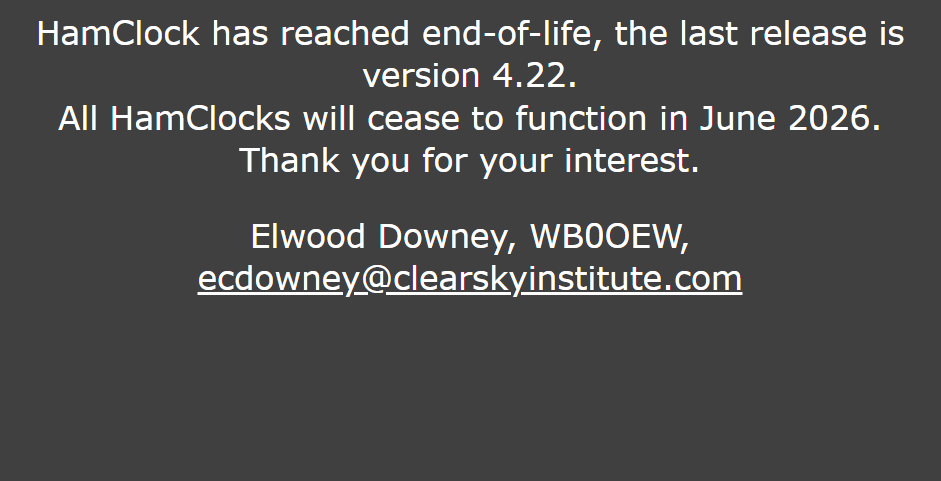 Ушел из жизни создатель HamClock — все устройства перестанут работать летом 2026 года? - 1