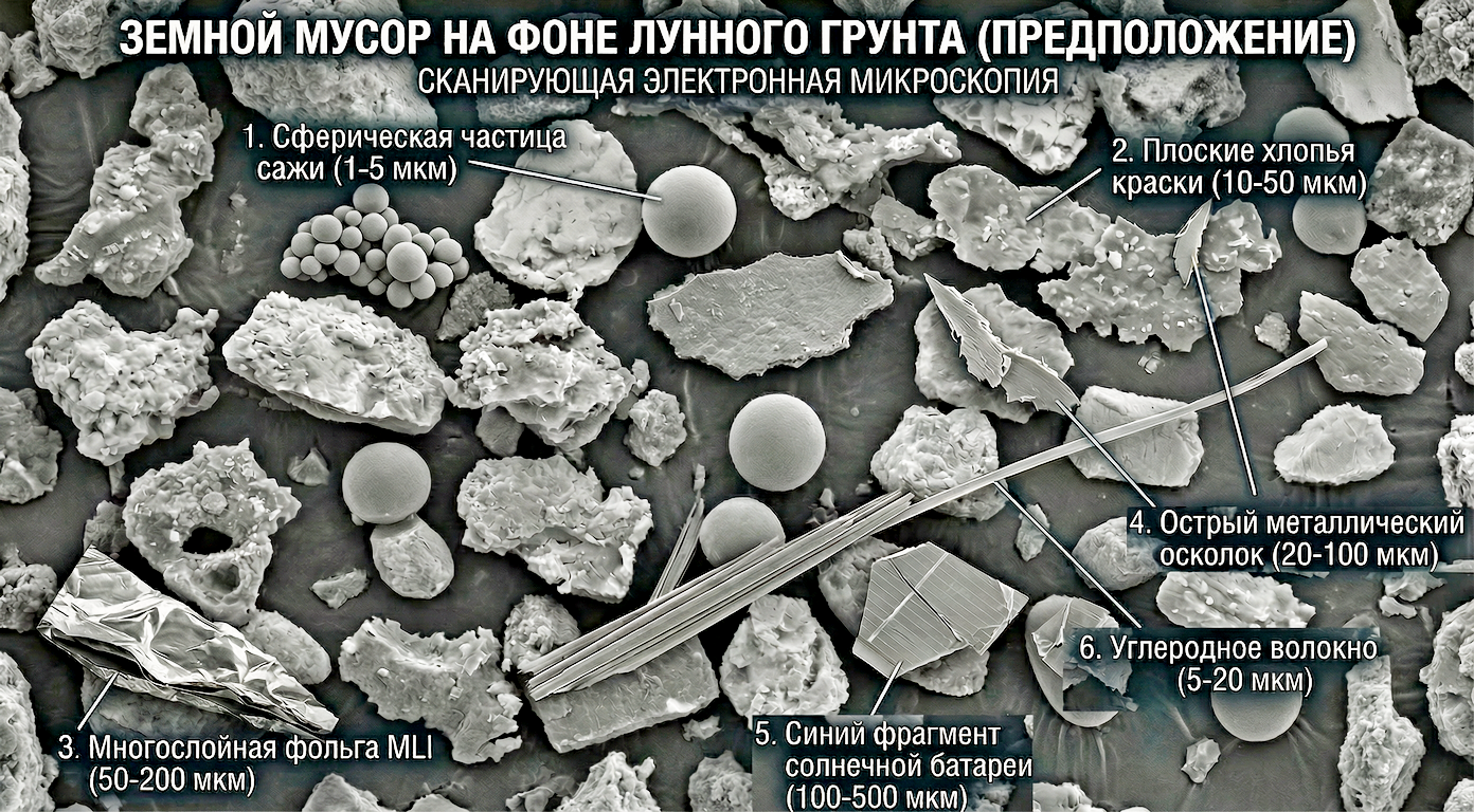 Что мы можем увидеть в лунном грунте(возможно)