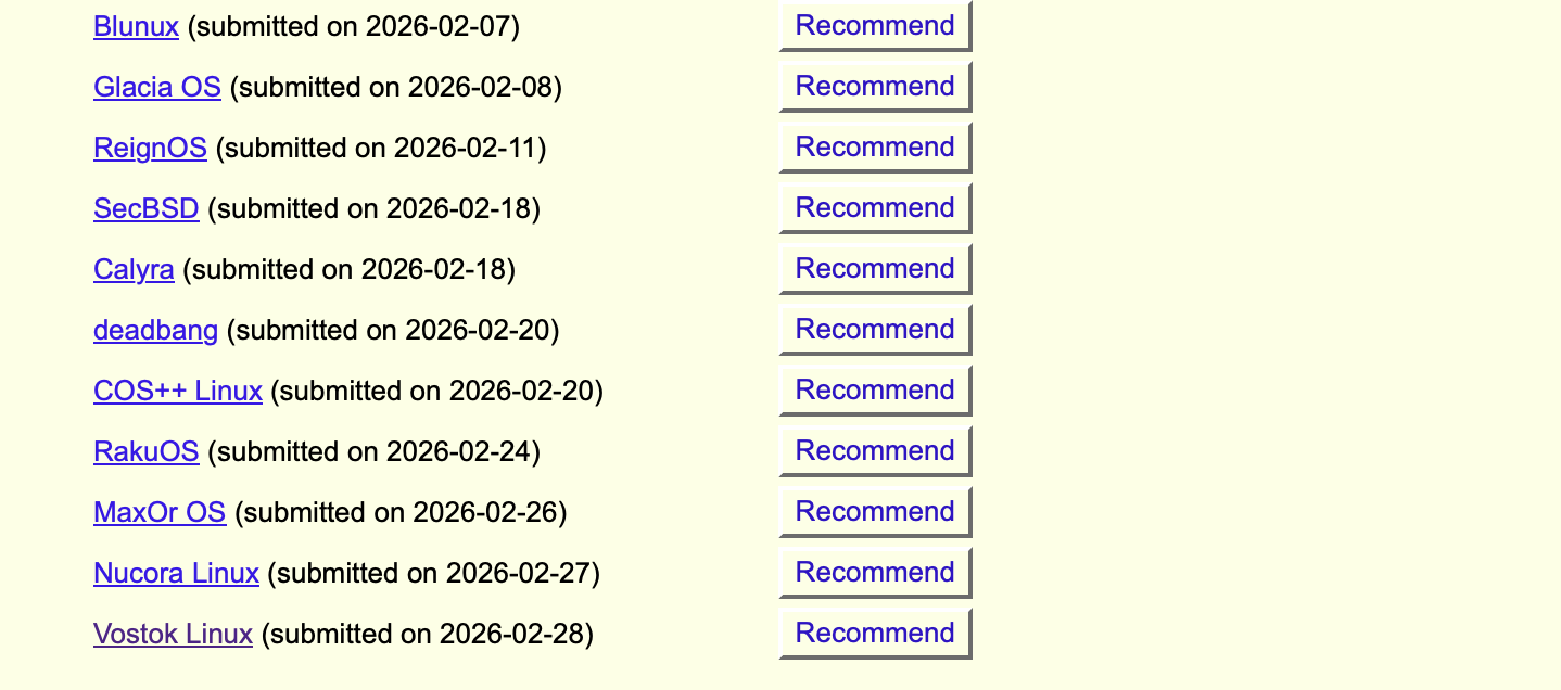 waiting list на distrowatch