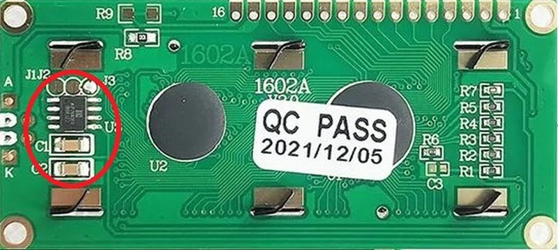 Доработка алфавитно-цифрового ЖК-модуля 1602A (ЖКИ LCD1602) для работы от 3.3V - 9