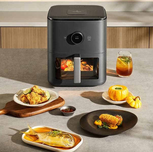 Умный аэрогриль со встроенным парогенератором — за 80 долларов. Представлена аэрогриль-фритюрница Mijia Smart Air Fryer Pro Steam and Grill Edition 6.5L - 2