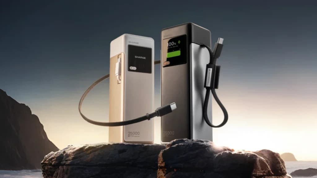 25 000 мАч, 170 Вт, два впаянных кабеля и цена 58 долларов. Представлен внешний аккумулятор Sharge X6 - 1 25 000 мАч, 170 Вт, два впаянных кабеля и цена 58 долларов. Представлен внешний аккумулятор Sharge X6 - 1