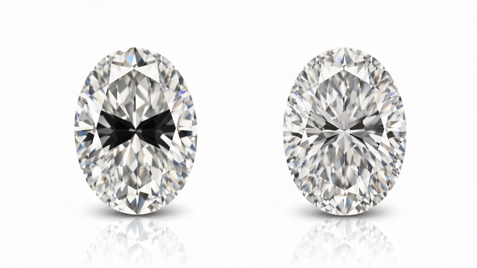 Эффект галстука в бриллианте огранки «овал». 