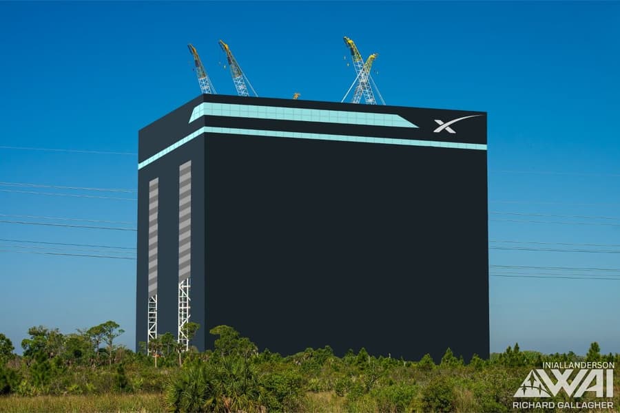 Одно из крупнейших сооружений в мире. Gigabay, где будут собирать тысячу Starship в год, показали на новых изображениях - 1 Одно из крупнейших сооружений в мире. Gigabay, где будут собирать тысячу Starship в год, показали на новых изображениях - 1