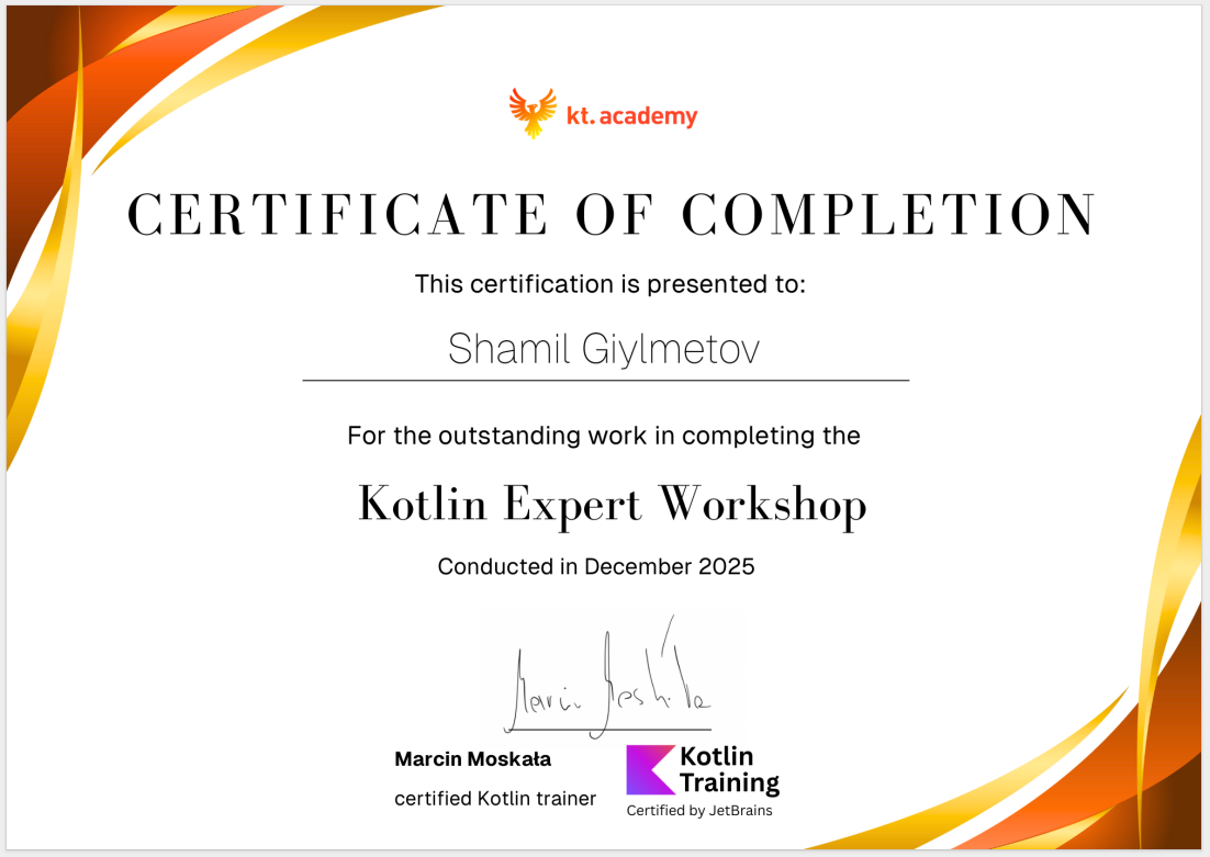 Kotlin Expert Workshop | Certified by JetBrains