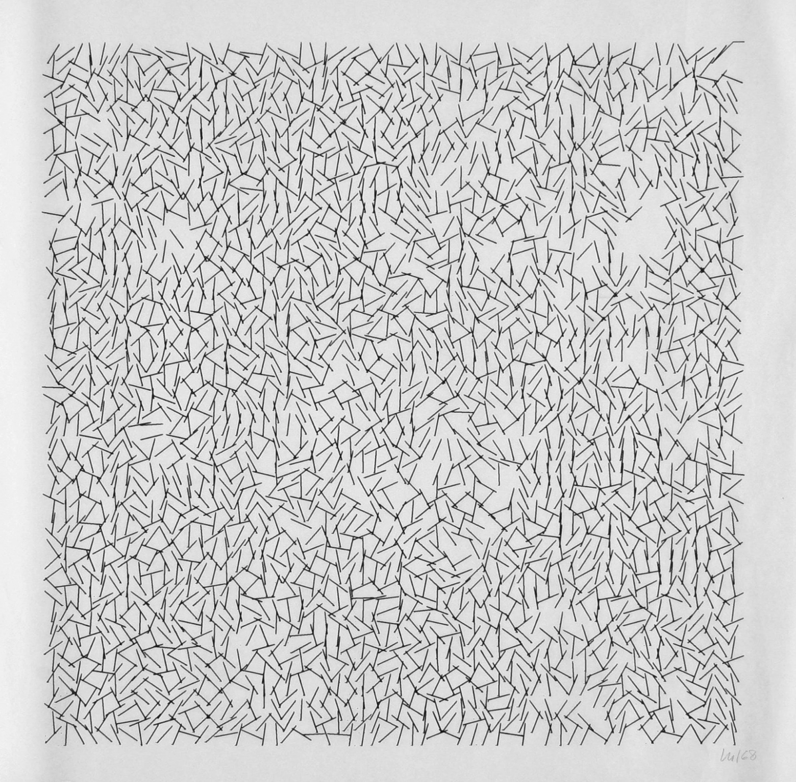 Interruptions — первая серия Веры Мольнар, созданная с помощью компьютера. Digital Art Museum