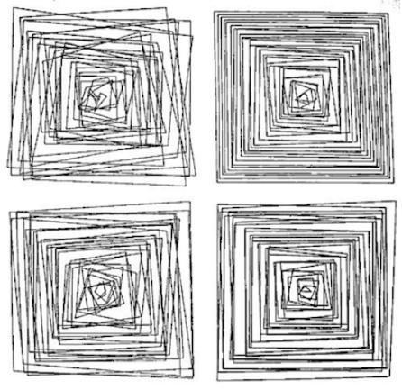 Вера Мольнар, from the Carrées non concentriques cycle, 1974