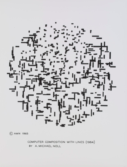 Computer Composition with Lines, A.M. Noll, 1964, Victoria and Albert Museum. 