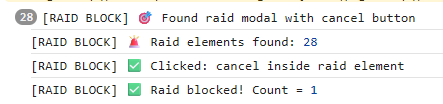 Raid Blocked