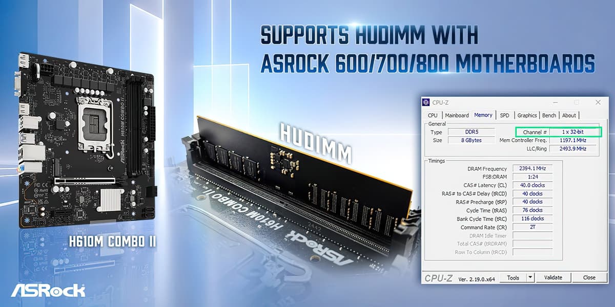 Intel и ASRock придумали, как сделать память DDR5 дешевле. Представлена память HUDIMM - 1