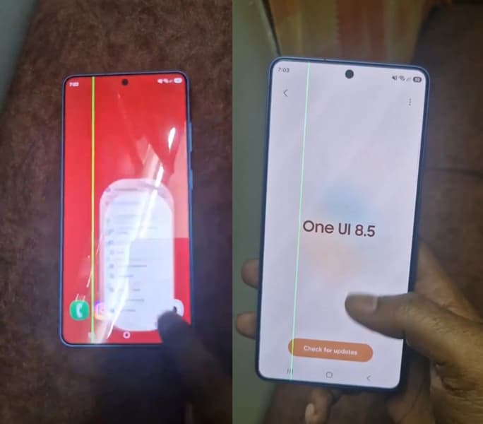 Фирменная зеленая линия появилась на экране Samsung Galaxy S26 Ultra: дефект экрана известен со времен Galaxy S21 Ultra - 1