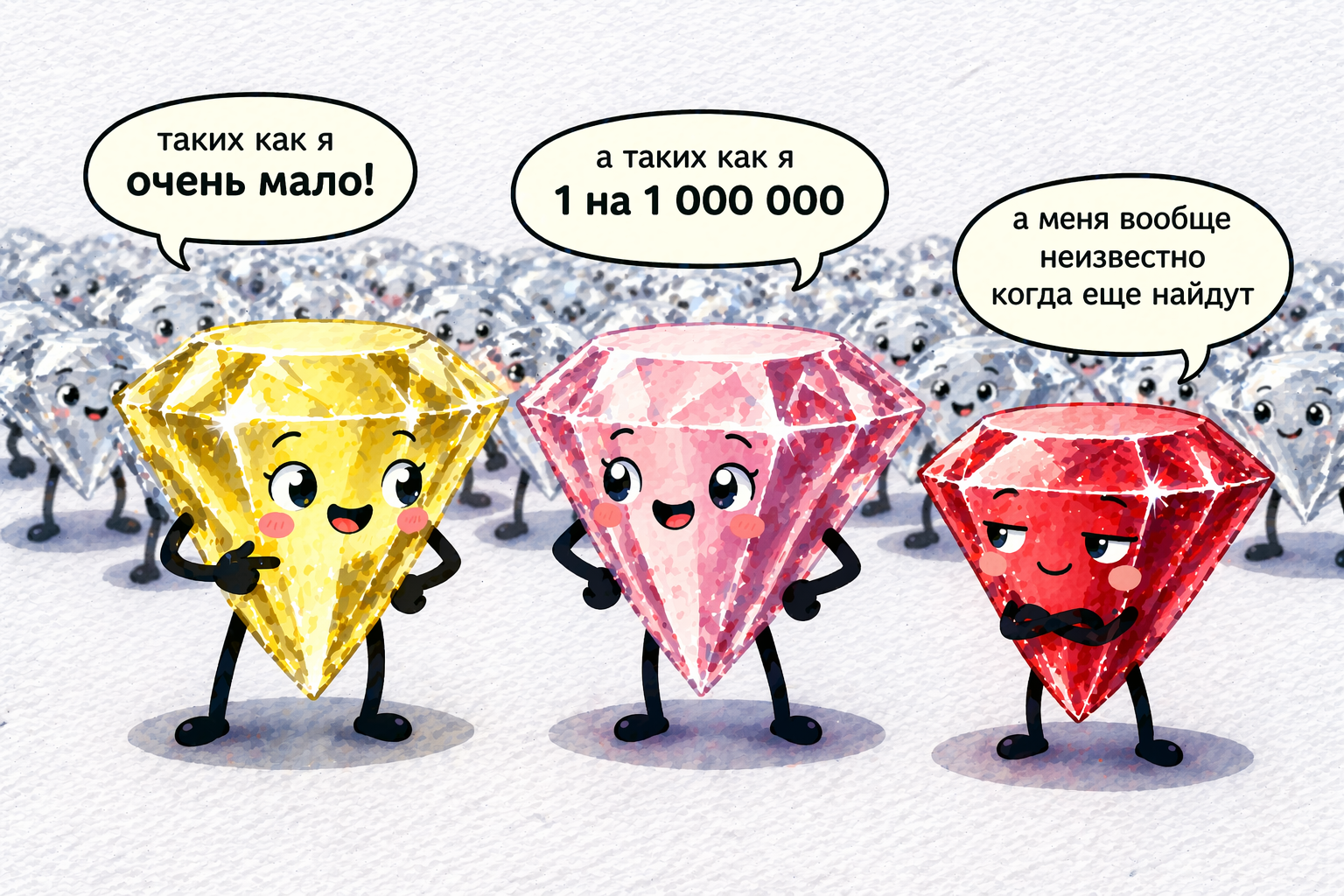 Почему бриллианты бывают цветными? - 1