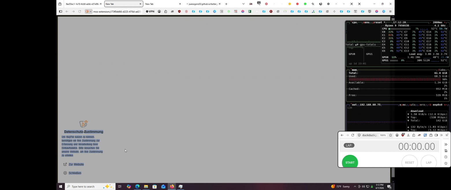 Я установил все расширения Firefox - 27