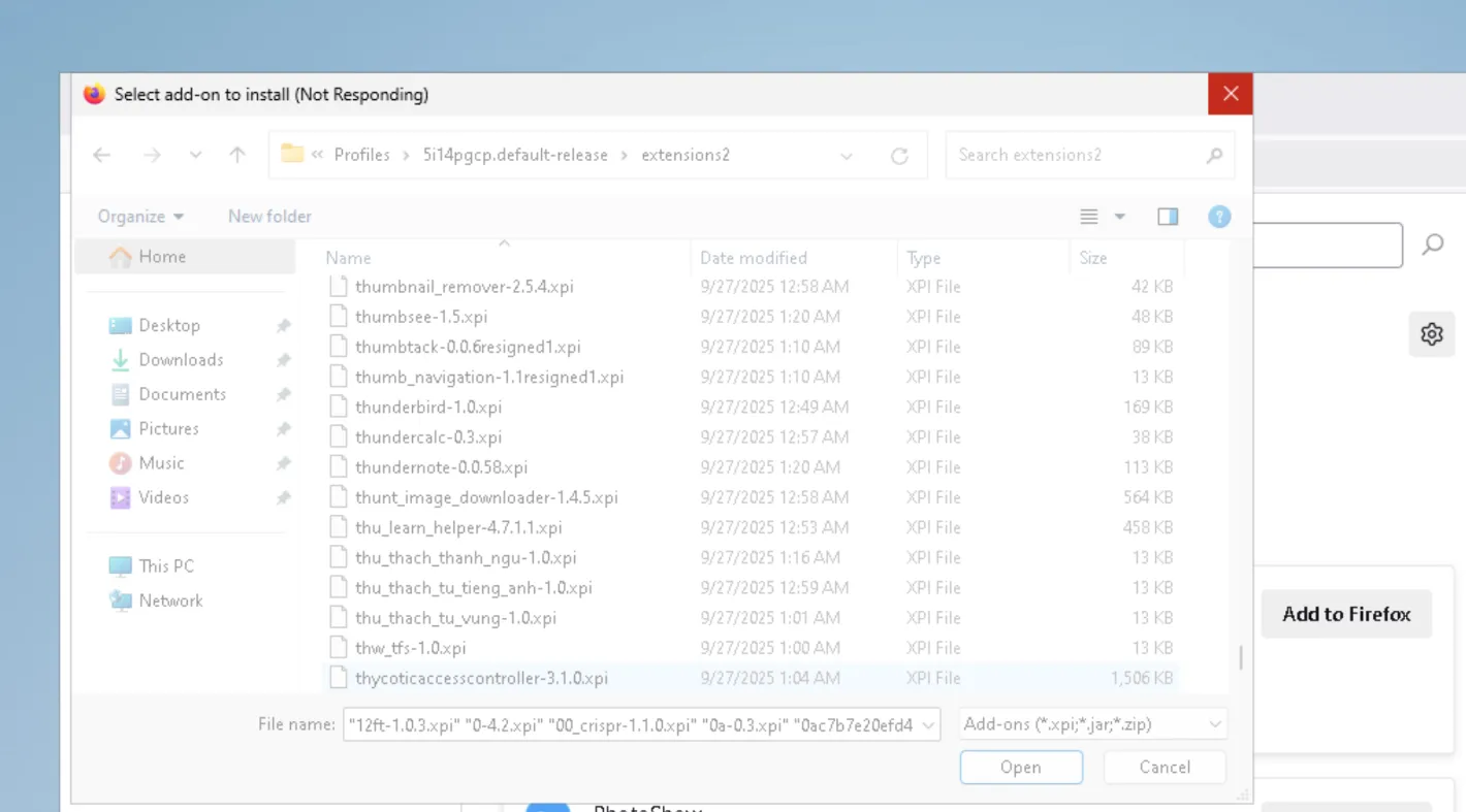 Я установил все расширения Firefox - 7