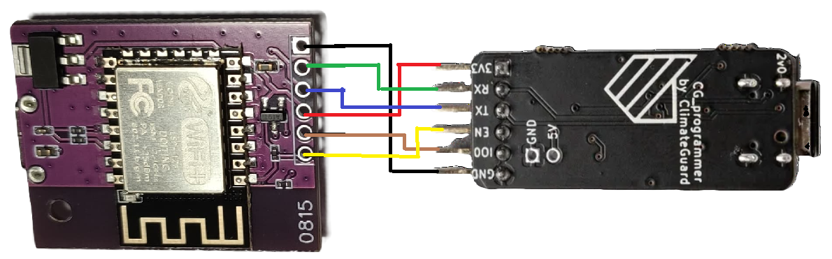 Подключение CG Programmer к плате SmallTV
