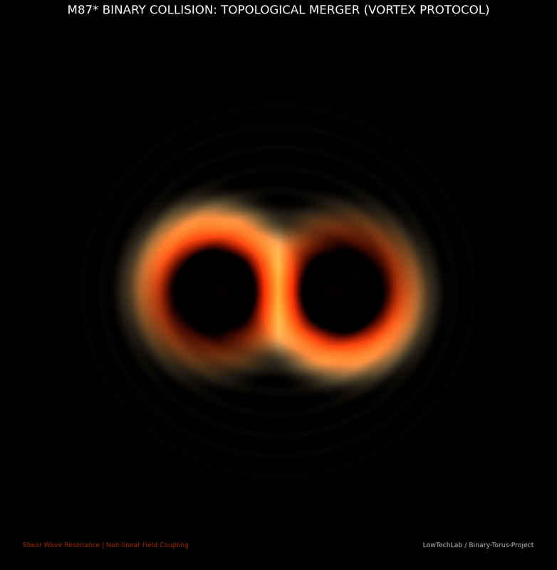 чёрные дыры М87 слияние симуляция