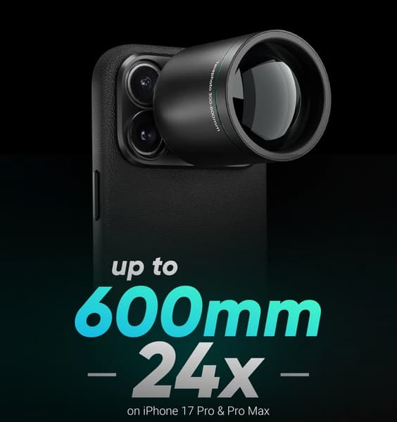 24-кратный оптический зум для Apple iPhone 17 Pro и 30-кратный для Samsung Galaxy S26 Ultra: Reeflex представила телеконвертер 300–600 мм для флагманов Apple и Samsung - 2