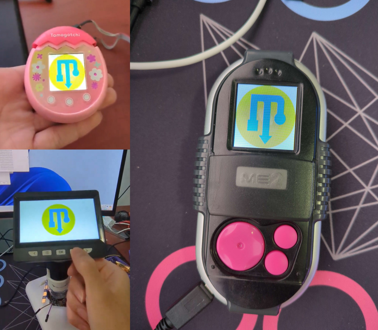 Ножом и термофеном: реверс-инжиниринг USB-устройства - 14 Several devices with the Miuchiz Reborn emblem hacked into them