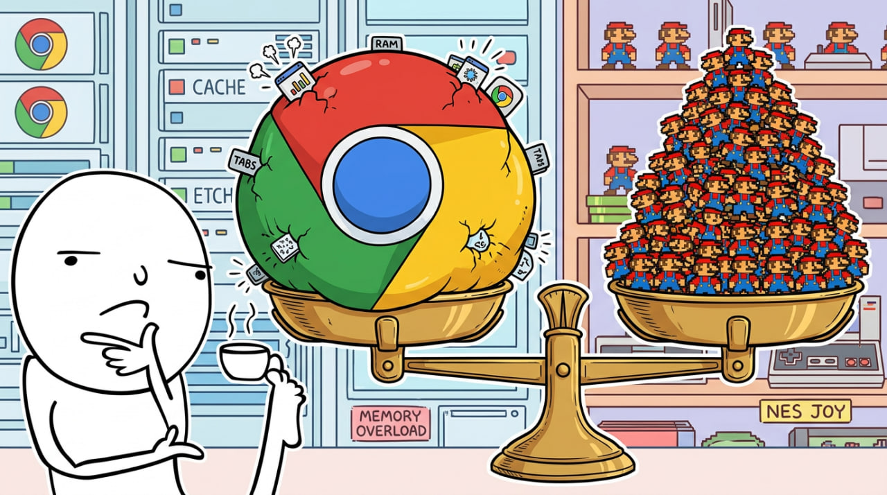 Почему Chrome весит 7 000 Марио или как сжать «Змейку» в 1 000 раз - 1
