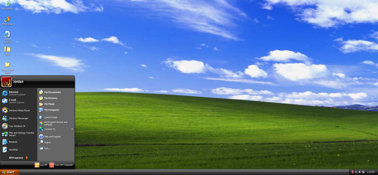 Windows XP с темой Zune